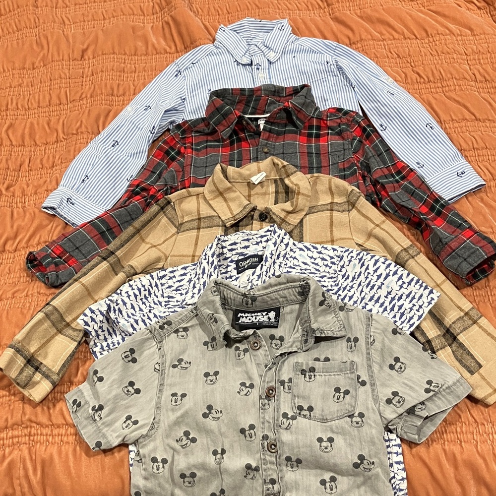 3T button down shirt bundle